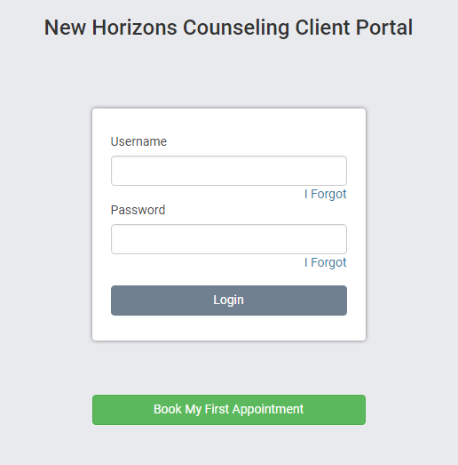 New clients receive an email invitation to use the client portal in TherapyZen